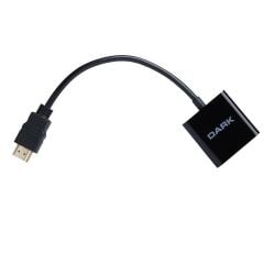 Dark DK‑HD‑AHDMIXVGA4 HDMI to VGA Dijital‑Analog Monitör Dönüştürücü Full HD 1080p Tak‑Çalıştır Kablosuz Elastik Kablo