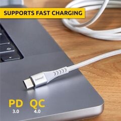 Intenso 7901002 USB-Cable C315C USB-C to USB-C 60W 1.5 Metre Şarj ve Data Kablosu Beyaz