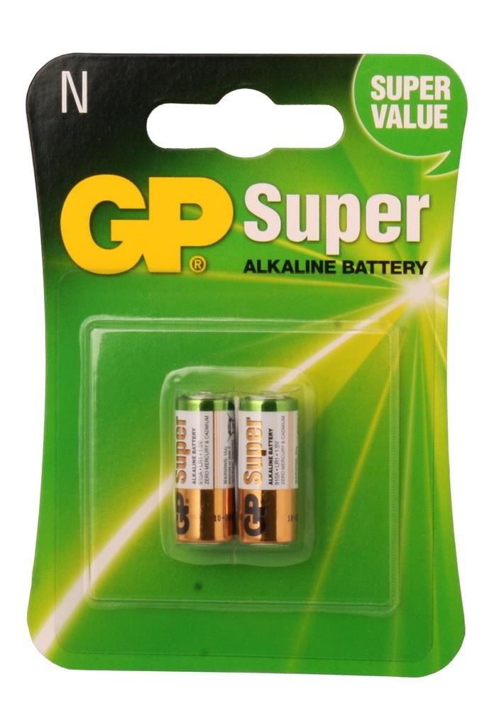 GP Batteries Super Alkalin 910A (LR1 / N Boy) 1.5V Yarım Kalem Pil (2'li Paket)