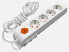 Mutlusan Rı-Tech 4'lü Anahtarlı Topraklı Grup Priz 5 Metre Kablolu - 001 175 420002 05 00