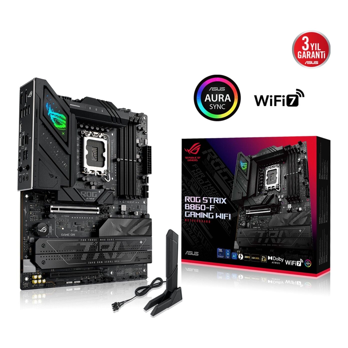 ASUS ROG STRIX B860-F GAMING WIFI Intel B860 LGA1851 DDR5 9066MHz (OC) M.2 ATX Anakart
