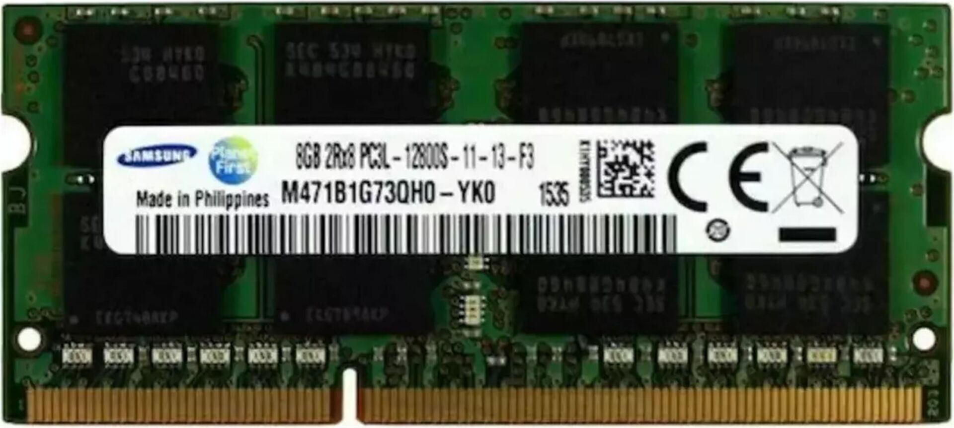 Samsung 8GB DDR3L 1600MHz CL11 SODIMM Notebook Bellek (M471B1G73QH0-YK0)