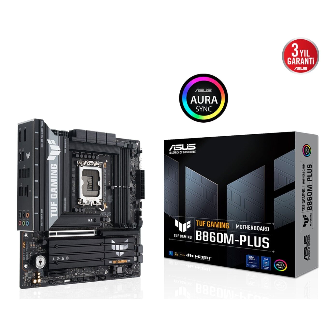 Asus TUF Gaming B860M-PLUS Intel B860 LGA1851 DDR5 8800MHz(OC) mATX Anakart