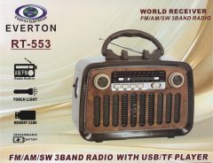 Everton RT-553 Bluetooth FM-USB-TF-AUX Şarjlı Nostaljik Radyo