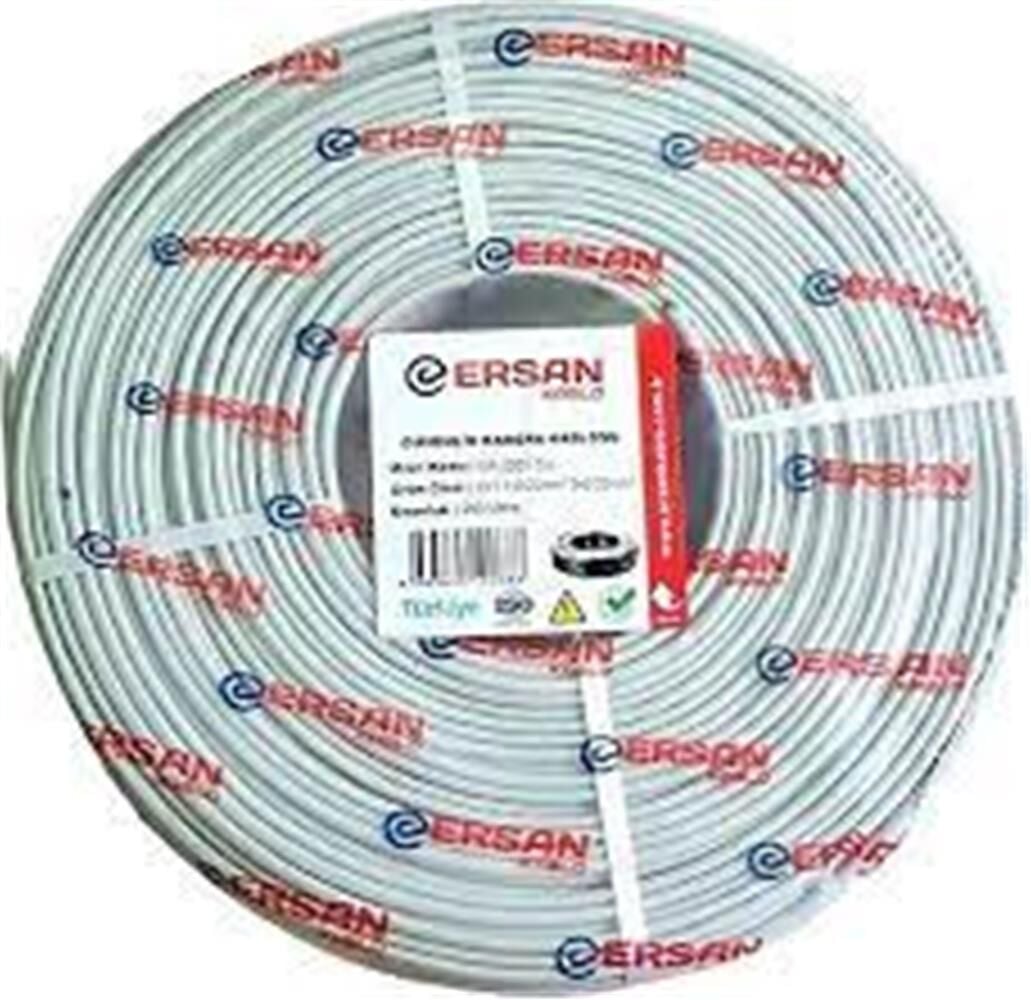 Ersan ER-2201CU 2+1 CCTV Kamera Kablosu (Mini Coax + 2x0,22mm² Besleme) 250 Metre