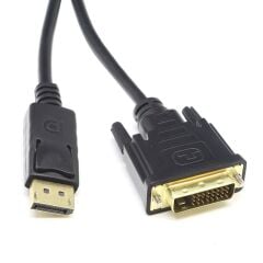 DARK DK‑CB‑DPXDVIL180 1.8 m DisplayPort (20 pin Erkek) to DVI‑I (24+5 pin Erkek) Aktif Kablo – Full HD 1080p, Tırnaklı Kilit Mekanizmalı, Saf Bakır İletim, Tak‑ve‑Çalıştır, 2 Yıl Türkiye Garantili