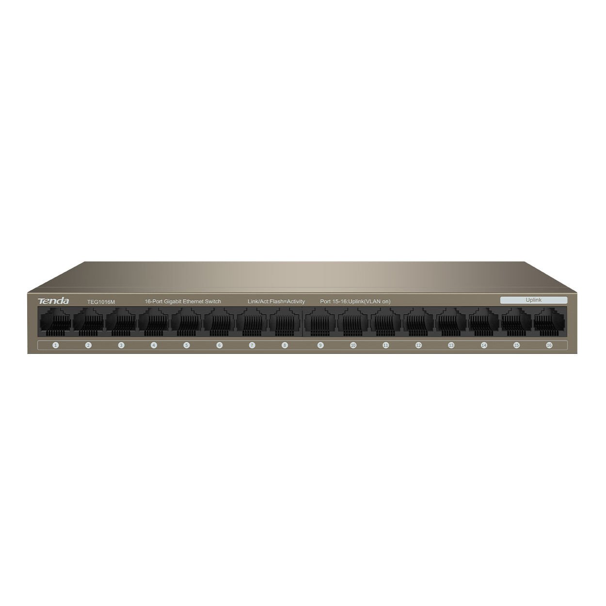 Tenda TEG1016M 16-Port Gigabit Desktop Ethernet Switch (Mini Metal Case)