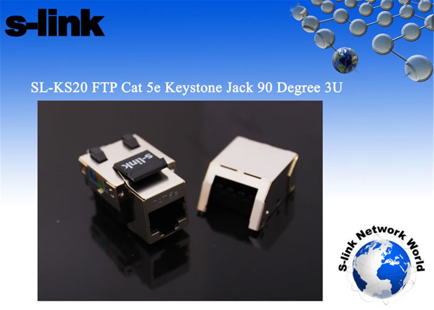 S-link SL-KS20 FTP CAT5E Keystone Jack 3U 90° Derece