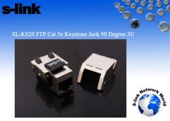 S-link SL-KS20 FTP CAT5E Keystone Jack 3U 90° Derece