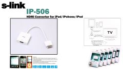 S-link IP-506 30-Pin Dock to HDMI + Micro USB Şarj Adaptörü (iPad/iPhone/iPod Uyumlu)