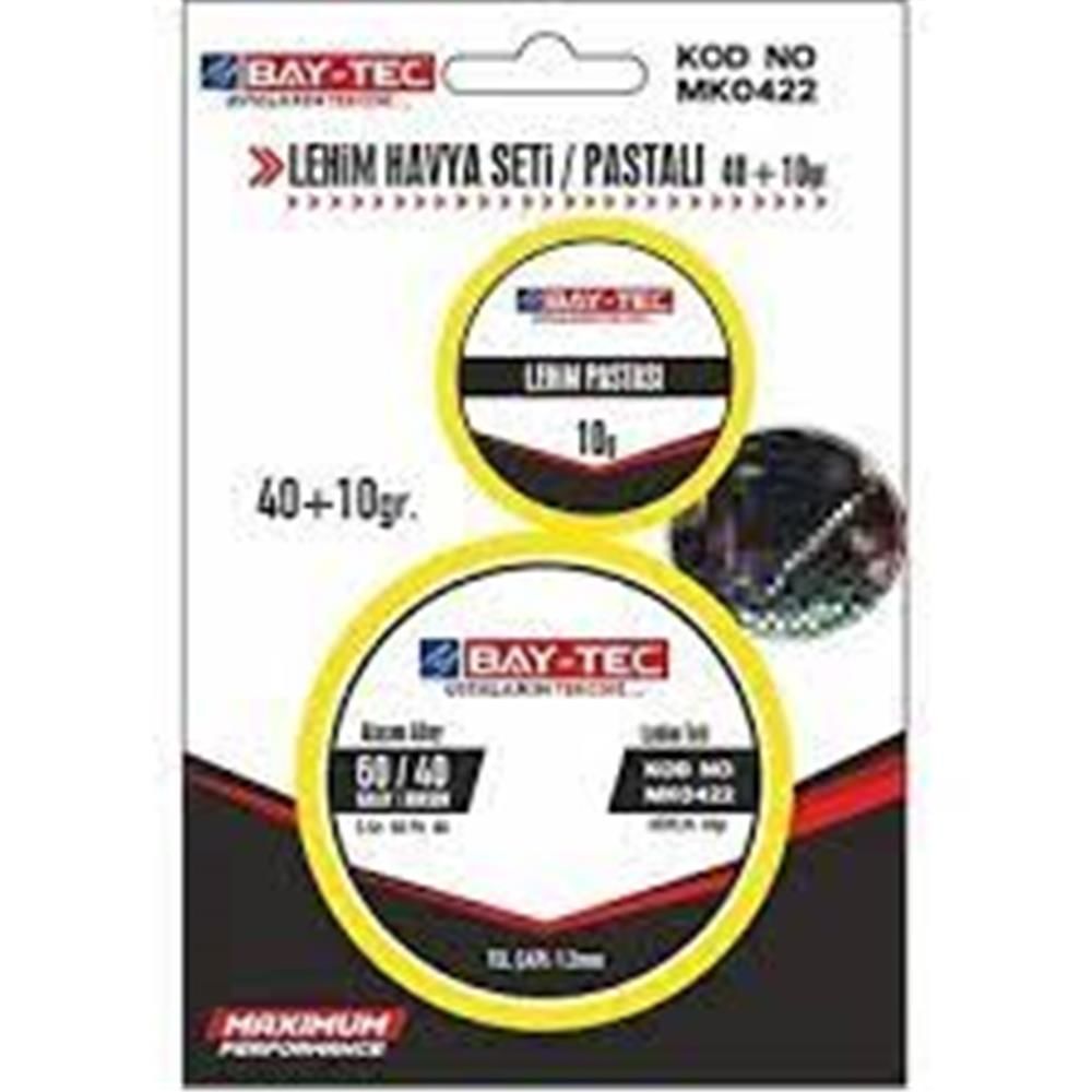 Bay-Tec MK0422 Lehimleme Seti - 40W Kalem Havya, Lehim Teli ve Lehim Pastası