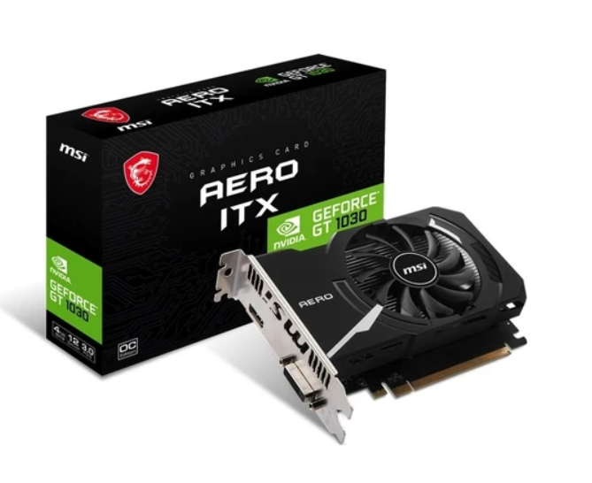 MSI GeForce GTX 1030 AERO ITX 4GD4 OC 4GB DDR4 64Bit HDMI DVI Low Profile Tek Fan Ekran Kartı