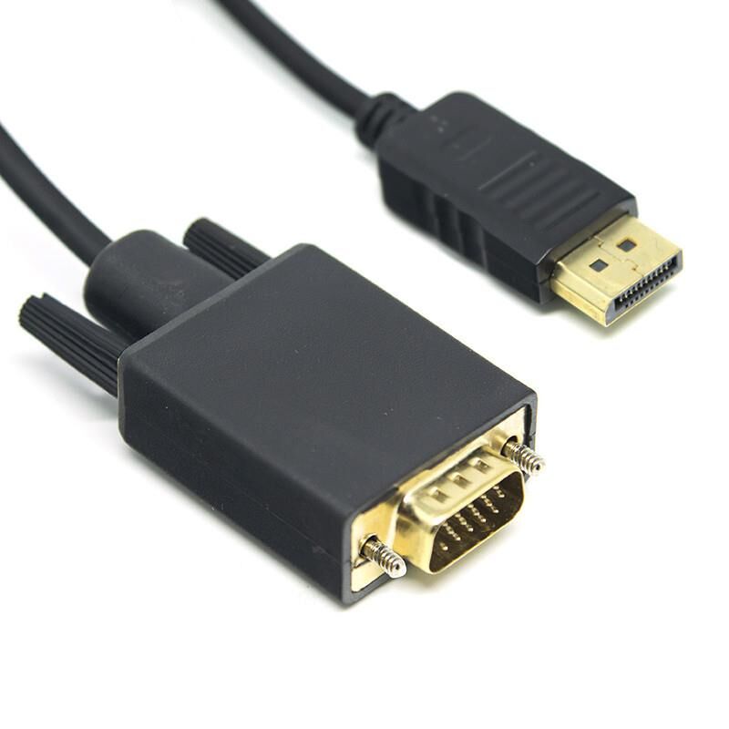 DARK DK‑CB‑DPXVGAL180 1.8 m DisplayPort (20 pin Erkek) to VGA (15 pin Dişi) Aktif Dönüştürücü Kablo – Full HD 1080p, Tak‑ve‑Çalıştır, ABS Halatlı Kablo, 2 Yıl Türkiye Garantili