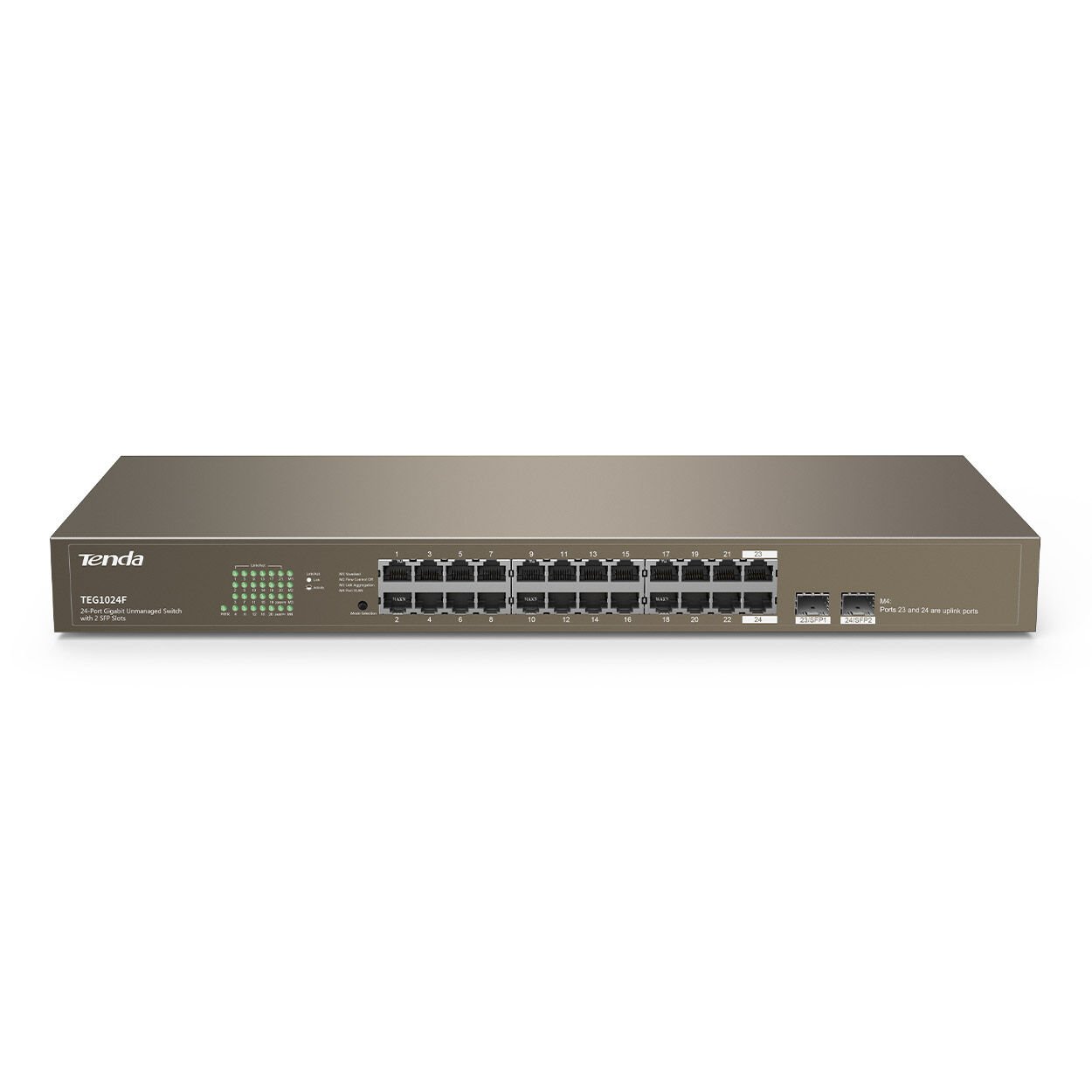 Tenda TEG1024F 24-Port Gigabit Ethernet Switch (22 x 10/100/1000Base-T, 2 x Combo SFP)