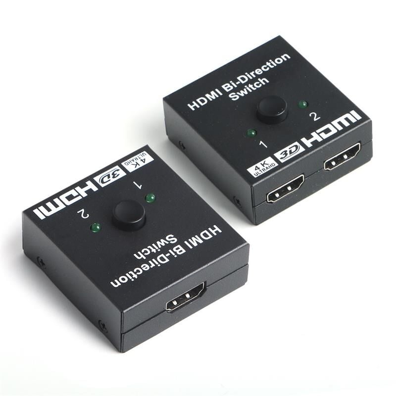 DARK DK‑HD‑SW201 4K 60 Hz İki Yönlü (2‑in‑1/1‑in‑2) HDMI Switch / Sinyal Seçici, HDMI 2.0, Plug‑and‑Play, Uzaktan Kumandalı, 2 Yıl Türkiye Garantili
