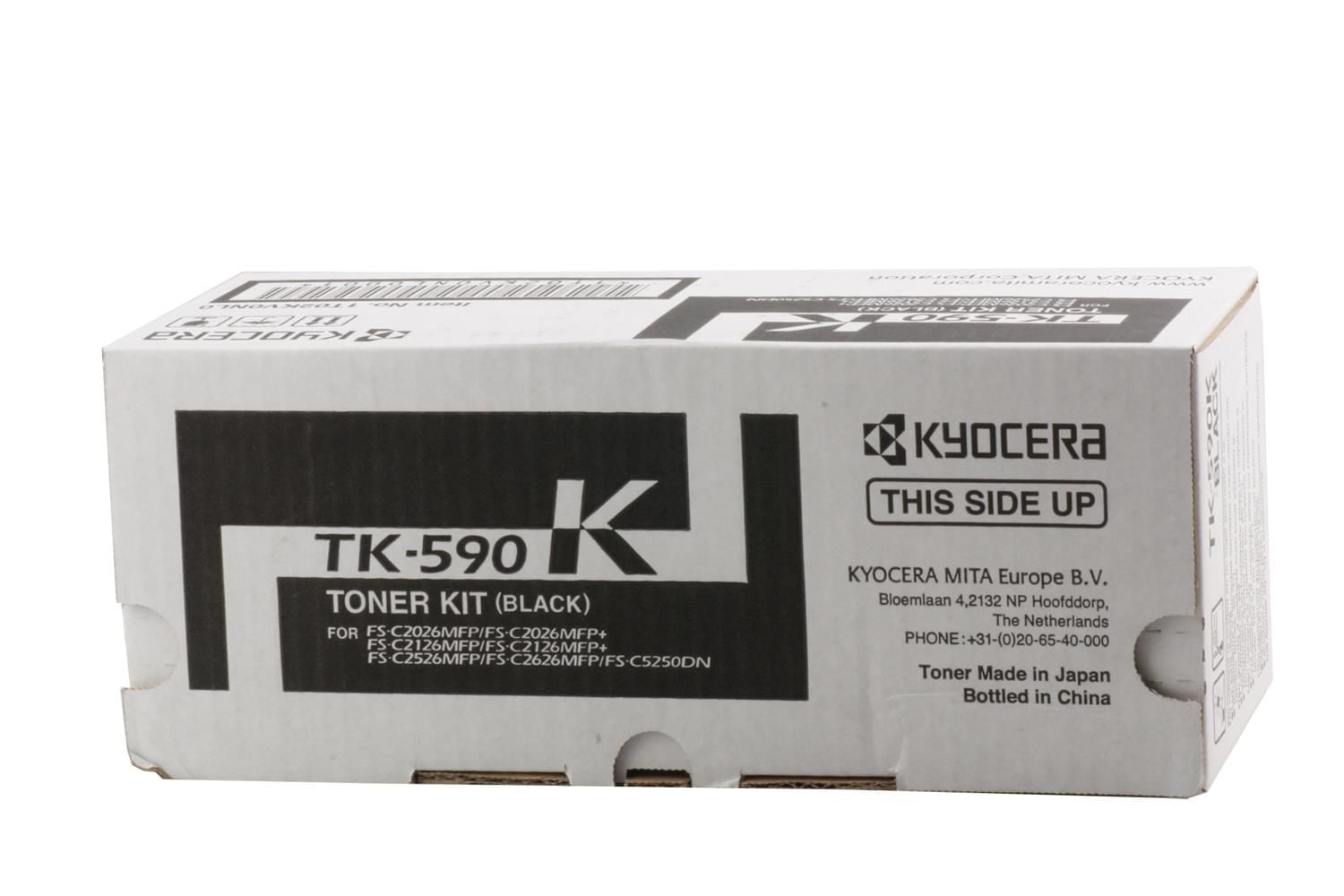 Kyocera TK-590K Black (Siyah) Orijinal Fotokopi Toneri - FS-C2026MFP, FS-C2126MFP, ECOSYS M6026cdn, M6526cdn Uyumlu (7.000 Sayfa)