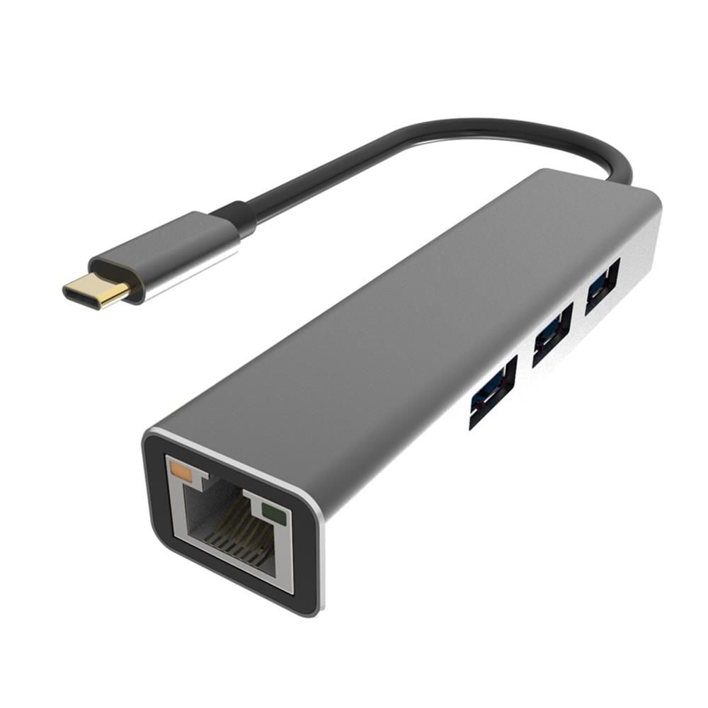 Vcom DH311A Type-C to USB 3.0 + RJ45 Çoklayıcı