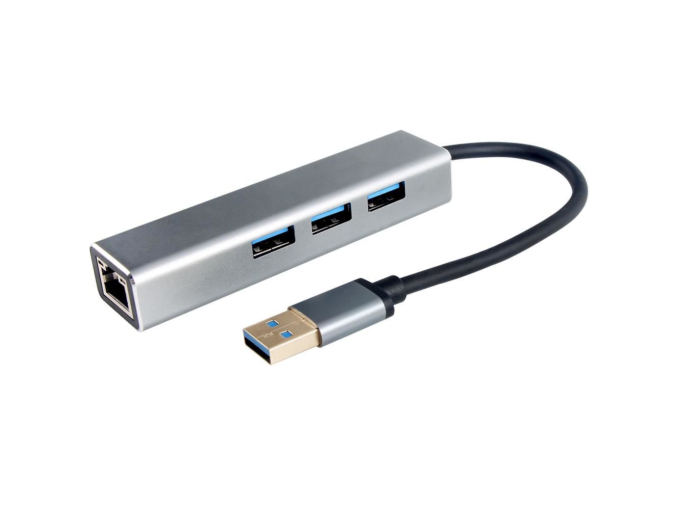 Vcom DH312A USB 3.0 To USB 3.0-3 + RJ45 Çoklayıcı