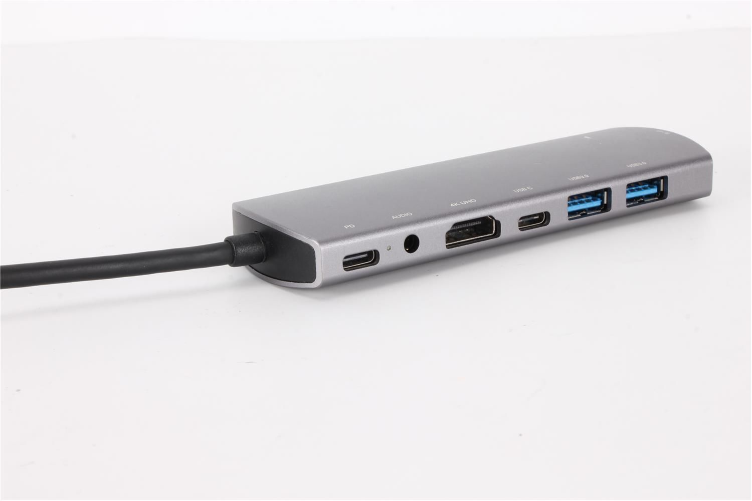 Vcom CU465 Type-C to HDMI + USB 2.0 + RJ45 + Audio + USB-C + PD Çoklayıcı