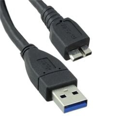 Dark DK‑CB‑USB3MICROB 1 m USB 3.0 Micro B Harici Disk & Şarj Kablosu – 5 Gbps Hız, USB‑A Erkek – Micro‑B Erkek, Siyah