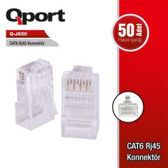 QPORT Q-J650 CAT6 50’LİK RJ-45 Konnektör