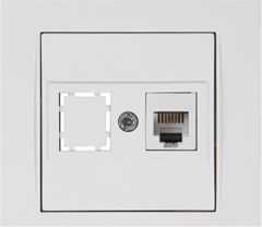 Mutlusan Rita Nümerik Telefon Prizi 1xRJ12 Beyaz (2220 125 0101B) - Blister Ambalajlı