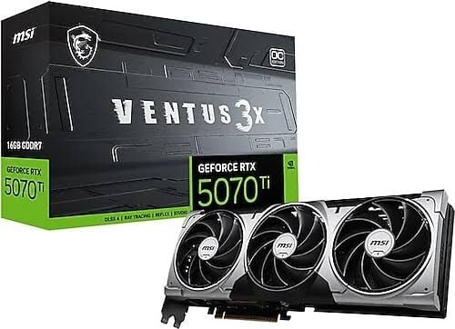 16 GB MSI RTX 5070TI VENTUS 3XOC RTX5070TI GDRR7 256B DX12 PCIE 5.0 X16 (3XDP 1X