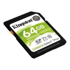 Kingston SDS2-64GB SDXC Canvas Select Plus 64GB 100R C10 UHS-I U1 V10 Hafıza Kartı