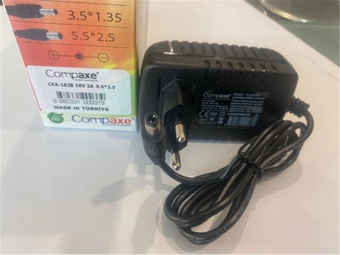 Compaxe CKA-162b 40W 16V 2.5A 5.5x2.5 Adaptör