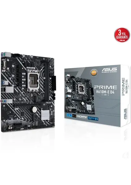 ASUS PRIME H610M-E D4-CSM H610 LGA1700 DDR4 3200 DP HDMI VGA 2xM2 USB3.2 MATX