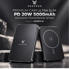 Snapron Snppb01-01 Siyah 5000 mah Pd 20W USB- C MAGSAFE Ultra Silim ( Magnetic Wireless)