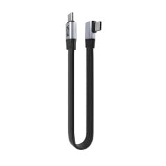 Vcom CU582RA-2.0 USB4 Gen 3x2 Type-C 40Gbps 100W PD 8K Video 90 Derece Açılı Şarj ve Veri Kablosu - 2.0 Metre