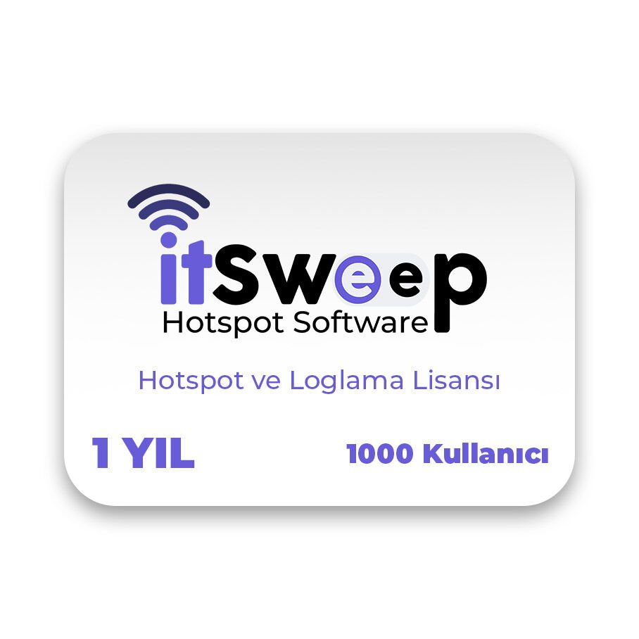 IT Sweep HS1-1000 Hotspot ve Loglama Lisansı 1 Yıl (1000 Kullanıcı, 5651 Uyumlu)