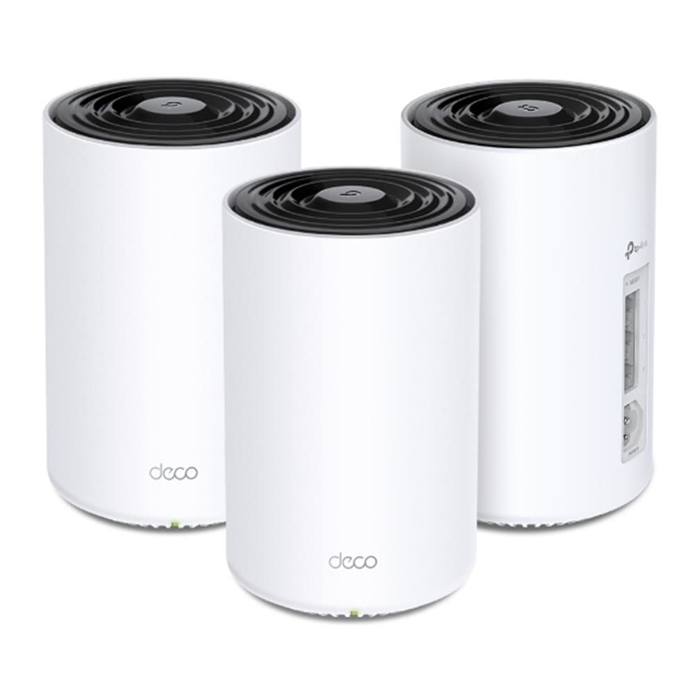 Tp‑Link Deco PX50 AX3000 Dual‑Band Wi‑Fi 6 + G.hn 1500 Mbps Powerline Mesh Wi‑Fi Sistemi 3’lü Kit (300 m² +), TP‑Link HomeShield Destekli