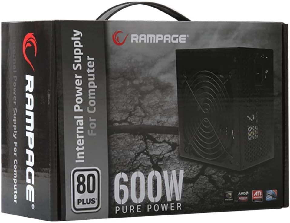 Rampage RMP-600-80P Siyah 600W 80Plus Bronze 12cm Fan Aktif PFC Güç Kaynağı