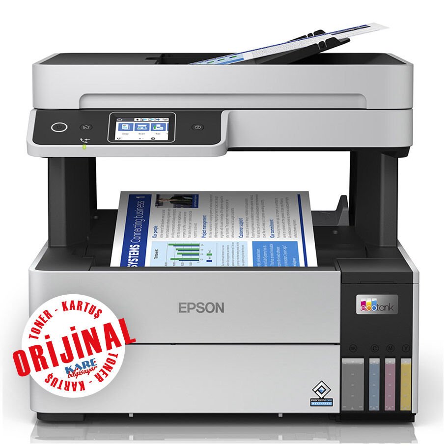 Epson EcoTank L6490 Çift Taraflı Wi-Fi Ethernet Faks Tarayıcı Fotokopi Renkli Mürekkep Tanklı A4 Çok Fonksiyonlu Yazıcı