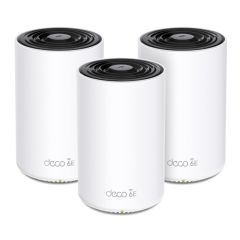 TP‑Link Deco XE75 AXE5400 Tri‑Band Wi‑Fi 6E Mesh Sistem 3’lü – 6 GHz + 5 GHz + 2.4 GHz, Toplam 5400 Mb/s, 200 Cihaza kadar, Gigabit Ethernet, HomeShield Güvenlik (Beyaz)
