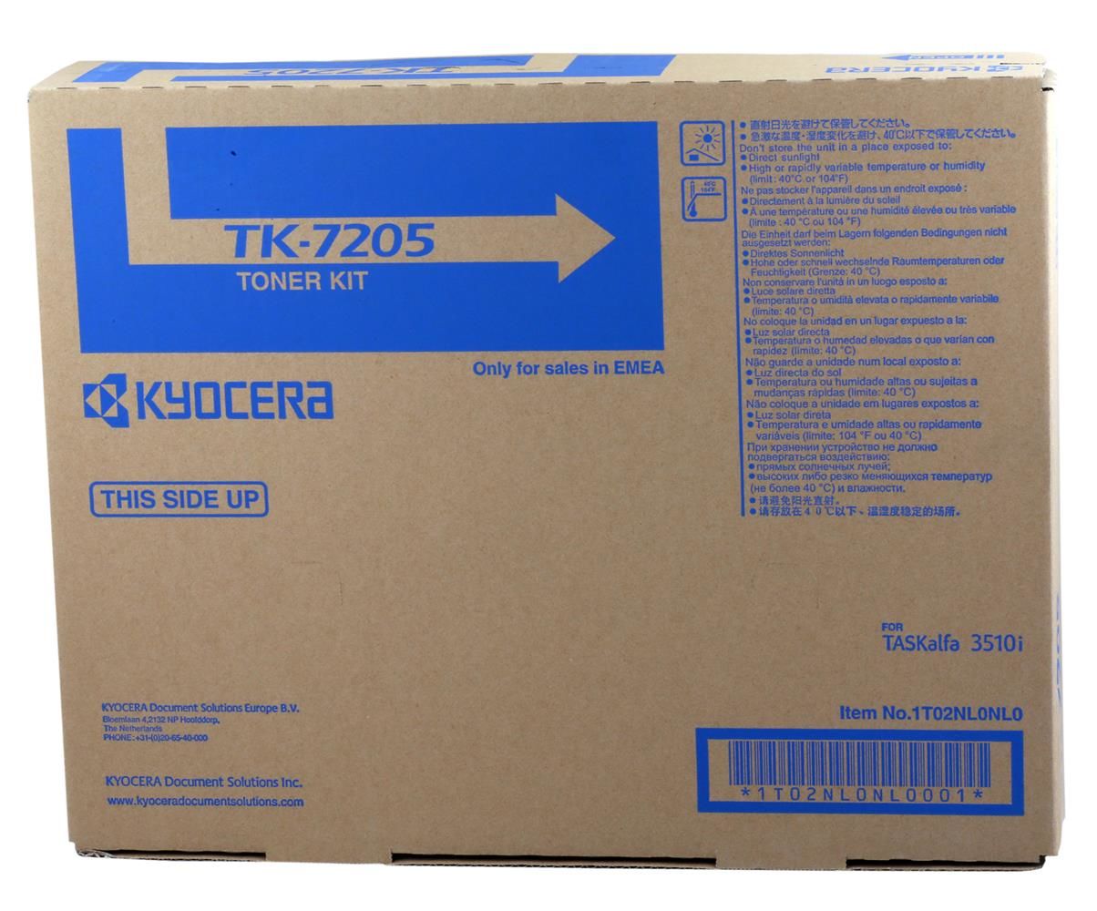Kyocera TK-7205 Siyah (Black) Orijinal Fotokopi Toner Kartuşu (1T02NL0NL0) 35.000 Sayfa