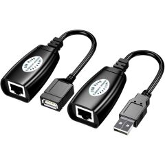 Qport Q-UX2 60 Metre USB 2.0 Extender (Uzatıcı) RJ45 Üzerinden Aktarım Seti