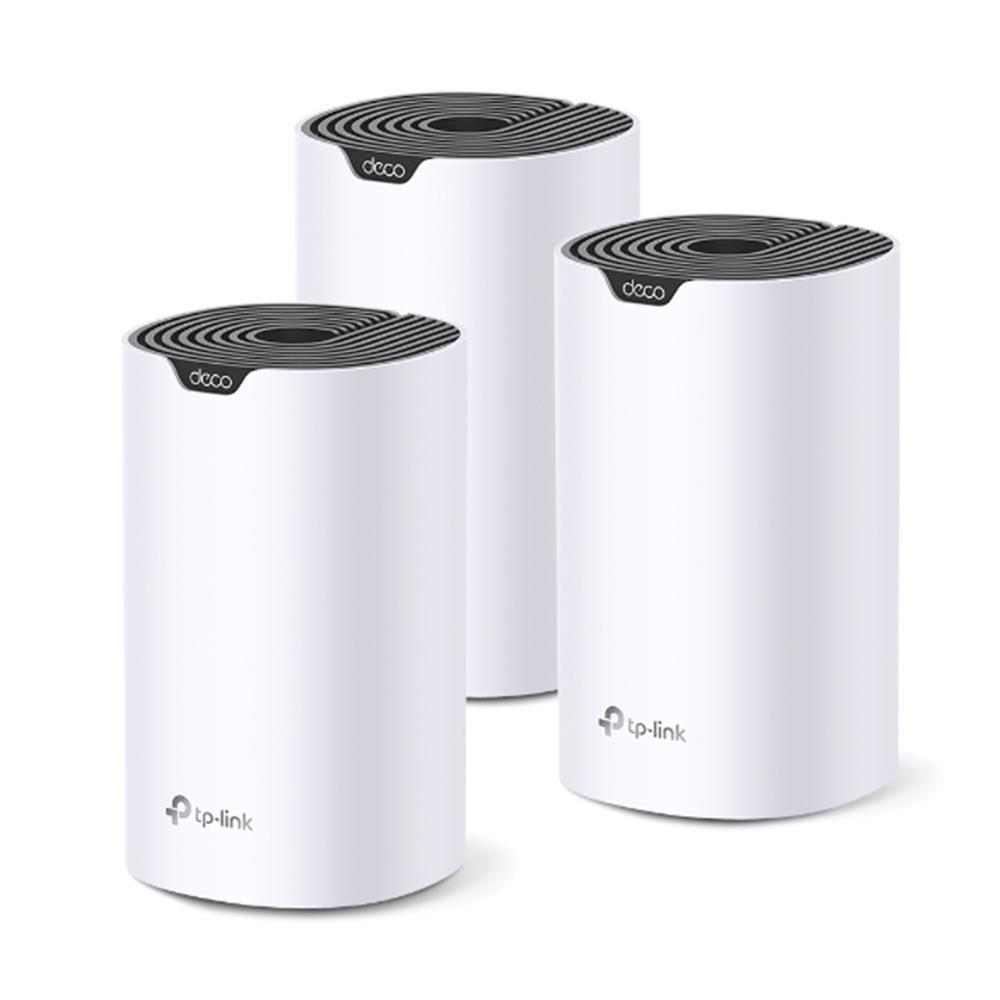TP‑Link Deco S7 AC1900 Dual‑Band Mesh Wi‑Fi Sistemi (3’lü Paket) 1300 Mbps (5 GHz) + 600 Mbps (2.4 GHz), 3×3 MU‑MIMO, 3× Gigabit Ethernet Portu, Router/Access Point Modu