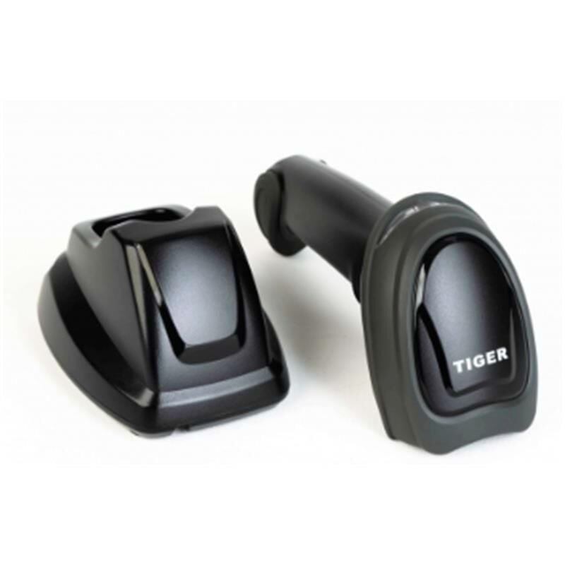 TIGER CS92 2D Imager Kablosuz USB Barkod Okuyucu + Stand – 1D/2D Karekod, 200 tarama/sn, 100 m Haberleşme, IP51, 2600 mAh Pil