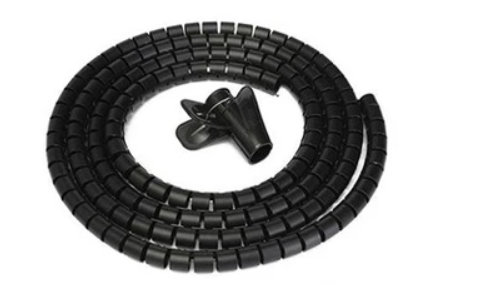 S-Link SL-197 28mm 20 Metre Spiral Kablo Düzenleyici Kablo Toplayıcı Organizer Siyah