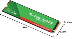 Western Digital WD Green SN3000 2TB 5000MB-4000MB/s NVMe PCIe Gen4x4 M.2 2280 SSD (WDS200T4G0E)