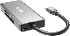 S-link SL-CR51 TypeC ve USB3.0 CF, SD, M2, Micro SD, MS 5 in 1 Metal Kart Okuyucu