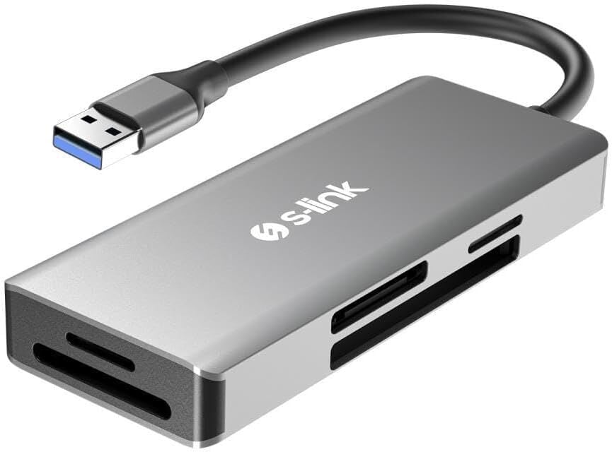 S-link SL-CR51 TypeC ve USB3.0 CF, SD, M2, Micro SD, MS 5 in 1 Metal Kart Okuyucu