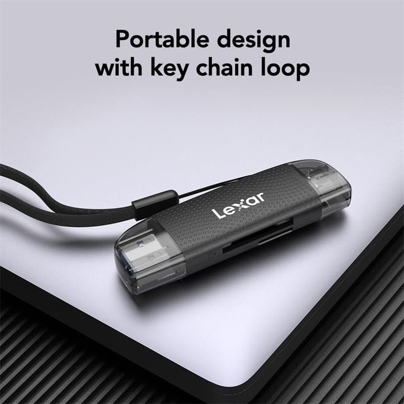 LEXAR LRW310X-BNBNG Dual Slot USB-A/C MicroSD/SD Kart Okuyucu USB 3.1 Dual Slot MicroSD/SD Okuyucu USB-A ve USB-C Bağlantısı