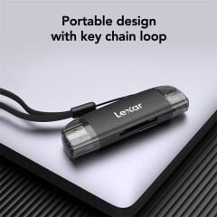 LEXAR LRW310X-BNBNG Dual Slot USB-A/C MicroSD/SD Kart Okuyucu USB 3.1 Dual Slot MicroSD/SD Okuyucu USB-A ve USB-C Bağlantısı
