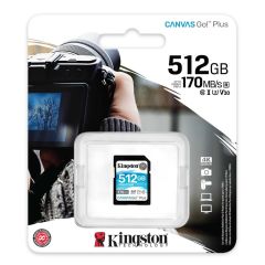 Kingston SDG3-512GB 512GB SDXC Canvas Go Plus UHS-I U3 V30 Hafıza Kartı