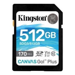 Kingston SDG3-512GB 512GB SDXC Canvas Go Plus UHS-I U3 V30 Hafıza Kartı