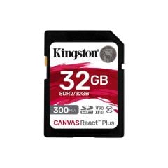 Kingston SDR2-32GB Canvas React Plus SDHC UHS-II 300R-260W U3 V90 Full HD/4K/8K Hafıza Kartı